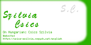 szilvia csics business card